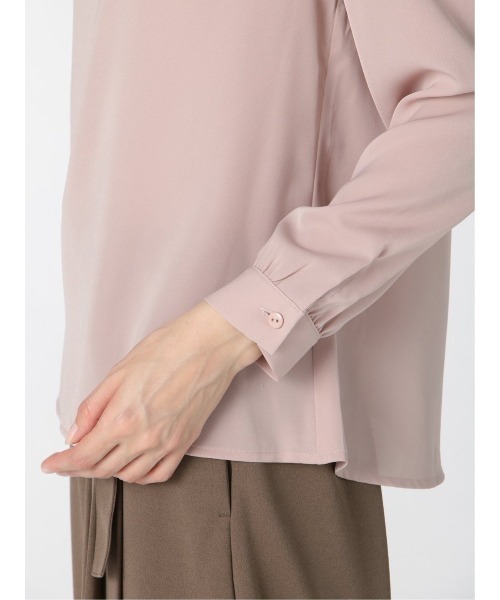 m.f.editorial（エムエフエディトリアル）の「エムエフエディトリアルレディース/m.f.editorial：Women ハイネック 8分袖プルオーバーブラウス（シャツ/ブラウス・レディース・アイボリー/ピンク系その他・MEDIUM/LARGE）」の15枚目の写真