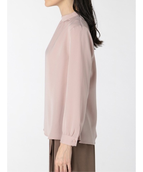 m.f.editorial（エムエフエディトリアル）の「エムエフエディトリアルレディース/m.f.editorial：Women ハイネック 8分袖プルオーバーブラウス（シャツ/ブラウス・レディース・アイボリー/ピンク系その他・MEDIUM/LARGE）」の17枚目の写真