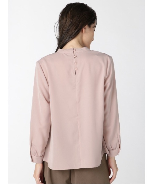 m.f.editorial（エムエフエディトリアル）の「エムエフエディトリアルレディース/m.f.editorial：Women ハイネック 8分袖プルオーバーブラウス（シャツ/ブラウス・レディース・アイボリー/ピンク系その他・MEDIUM/LARGE）」の18枚目の写真