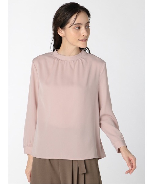 m.f.editorial（エムエフエディトリアル）の「エムエフエディトリアルレディース/m.f.editorial：Women ハイネック 8分袖プルオーバーブラウス（シャツ/ブラウス・レディース・アイボリー/ピンク系その他・MEDIUM/LARGE）」の21枚目の写真