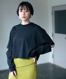 PAGEBOY | スリットスリーブショートプルオーバー(Tシャツ/カットソー)