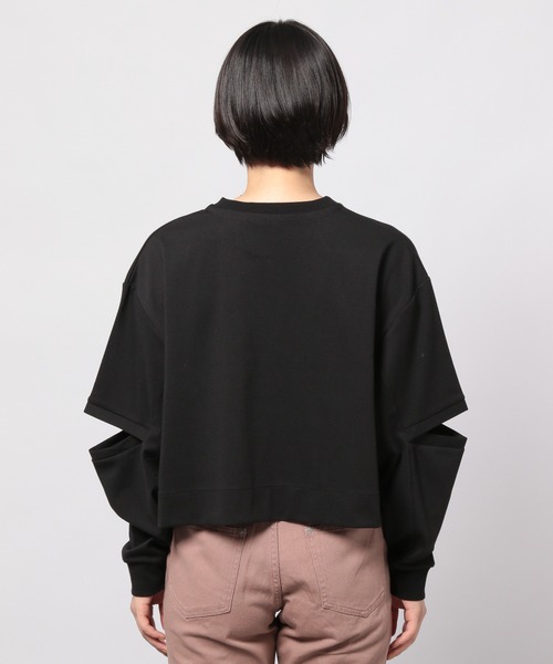 PAGEBOY（ページボーイ）の「スリットスリーブショートプルオーバー（Tシャツ/カットソー・レディース・オフホワイト/ブラック/グレイッシュベージュ・FREE）」の13枚目の写真