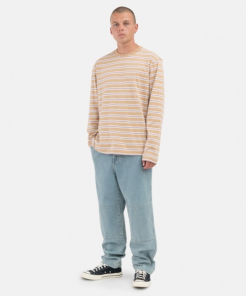 トップス 21A/W stussy MULTI COLOR STRIPED CREW STUSSY（ステューシー）の「Multi Color Striped Crew（Tシャツ