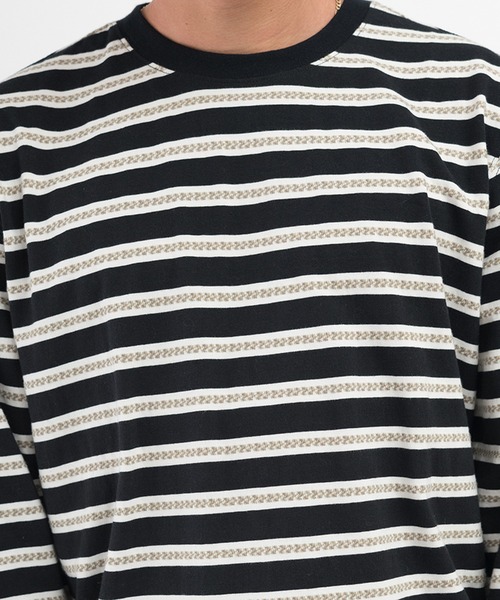 トップス 21A/W stussy MULTI COLOR STRIPED CREW STUSSY（ステューシー）の「Multi Color Striped Crew（Tシャツ