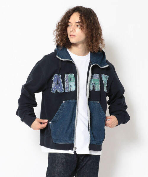 AVIREX(アヴィレックス)の「【TYPE BLUE】アーミー スウェット パーカー / ARMY SWEAT PARKA / アヴィレックス / AVIREX(パーカー・メンズ・ナチュラル/ネイビー・MEDIUM/LARGE/XX-LARGE/X-LARGE)」の2枚目の写真
