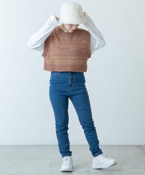 DuKKah（デュカ）の「Dukkah/【低身長向け】デニムスキニーパンツ（デニムパンツ・レディース・ダークインディゴブルー/ブラック/インディゴブルー・X-SMALL/XS/S/SMALL）」の7枚目の写真