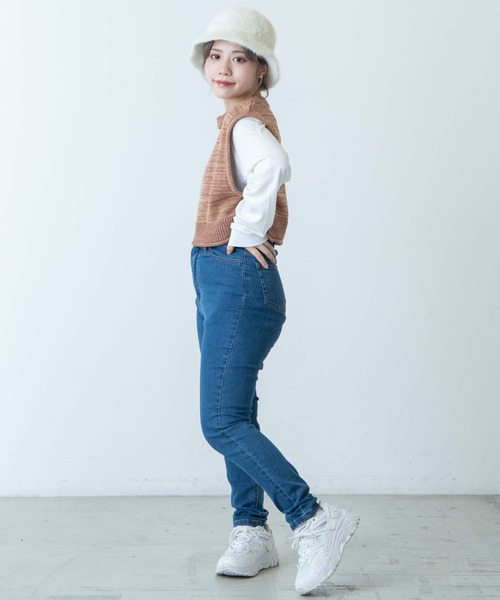 DuKKah（デュカ）の「Dukkah/【低身長向け】デニムスキニーパンツ（デニムパンツ・レディース・ダークインディゴブルー/ブラック/インディゴブルー・X-SMALL/XS/S/SMALL）」の12枚目の写真