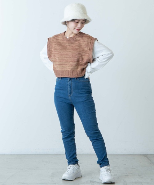 DuKKah（デュカ）の「Dukkah/【低身長向け】デニムスキニーパンツ（デニムパンツ・レディース・ダークインディゴブルー/ブラック/インディゴブルー・X-SMALL/XS/S/SMALL）」の17枚目の写真