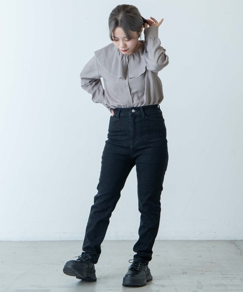 DuKKah（デュカ）の「Dukkah/【低身長向け】デニムスキニーパンツ（デニムパンツ・レディース・ダークインディゴブルー/ブラック/インディゴブルー・X-SMALL/XS/S/SMALL）」の16枚目の写真