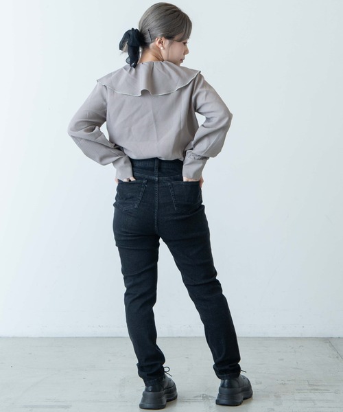 DuKKah（デュカ）の「Dukkah/【低身長向け】デニムスキニーパンツ（デニムパンツ・レディース・ダークインディゴブルー/ブラック/インディゴブルー・X-SMALL/XS/S/SMALL）」の4枚目の写真