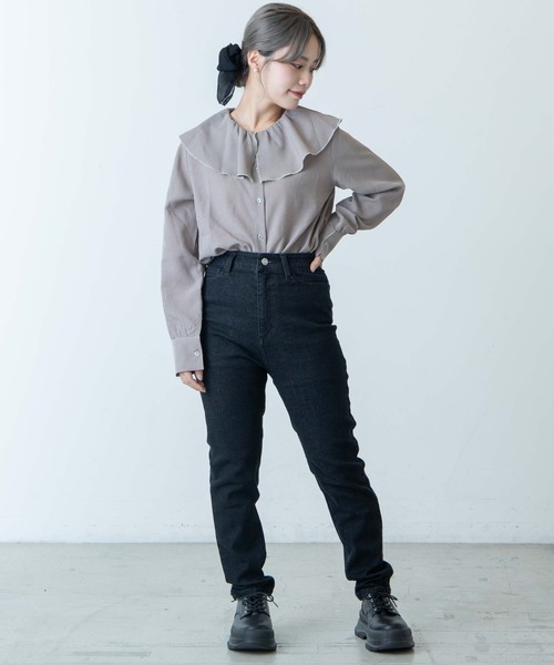 DuKKah（デュカ）の「Dukkah/【低身長向け】デニムスキニーパンツ（デニムパンツ・レディース・ダークインディゴブルー/ブラック/インディゴブルー・X-SMALL/XS/S/SMALL）」の9枚目の写真