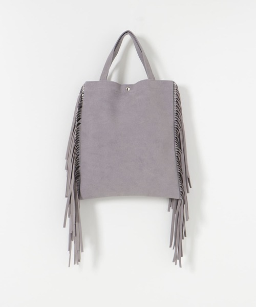 SENSE OF PLACE by URBAN RESEARCH（センスオブプレイスバイアーバンリサーチ）の「2WAYフリンジミニトートバッグ（ショルダーバッグ・レディース・ブラウン/ライトベージュ/パープル・ONE）」の4枚目の写真