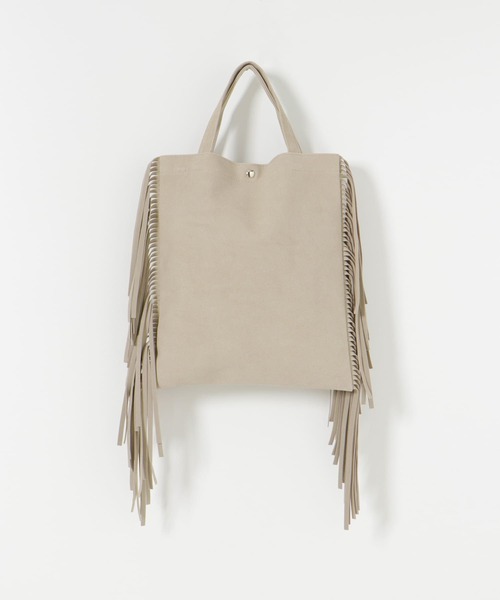 SENSE OF PLACE by URBAN RESEARCH（センスオブプレイスバイアーバンリサーチ）の「2WAYフリンジミニトートバッグ（ショルダーバッグ・レディース・ブラウン/ライトベージュ/パープル・ONE）」の5枚目の写真