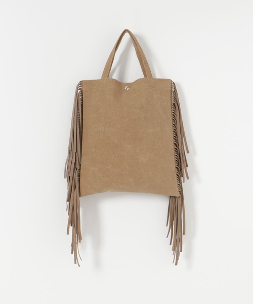SENSE OF PLACE by URBAN RESEARCH（センスオブプレイスバイアーバンリサーチ）の「2WAYフリンジミニトートバッグ（ショルダーバッグ・レディース・ブラウン/ライトベージュ/パープル・ONE）」の6枚目の写真