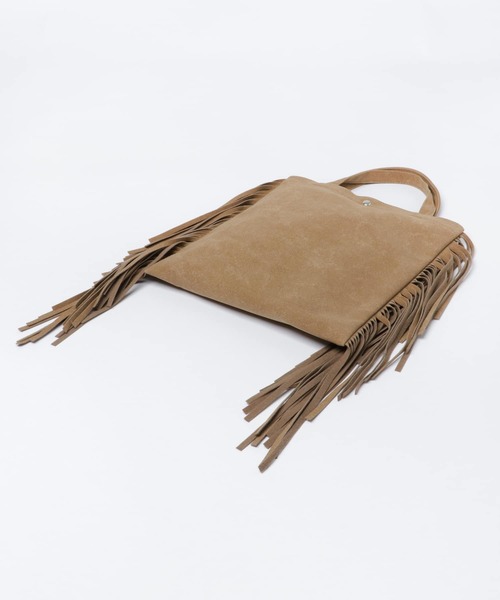 SENSE OF PLACE by URBAN RESEARCH（センスオブプレイスバイアーバンリサーチ）の「2WAYフリンジミニトートバッグ（ショルダーバッグ・レディース・ブラウン/ライトベージュ/パープル・ONE）」の8枚目の写真