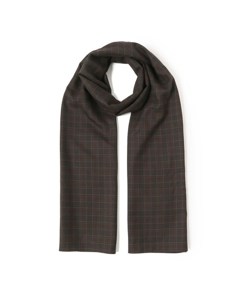 BEAMS（ビームス）の「BEAMS / Wool Check Stall（ストール/ショール・メンズ・ダークブラウン・ONE SIZE）」の13枚目の写真