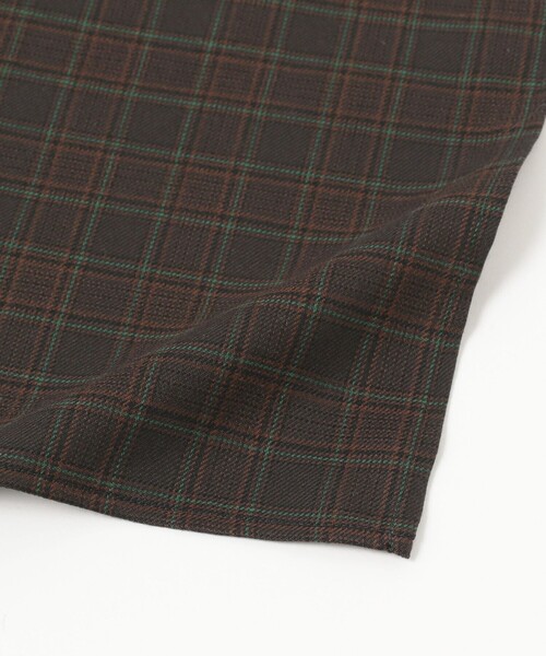 BEAMS（ビームス）の「BEAMS / Wool Check Stall（ストール/ショール・メンズ・ダークブラウン・ONE SIZE）」の15枚目の写真