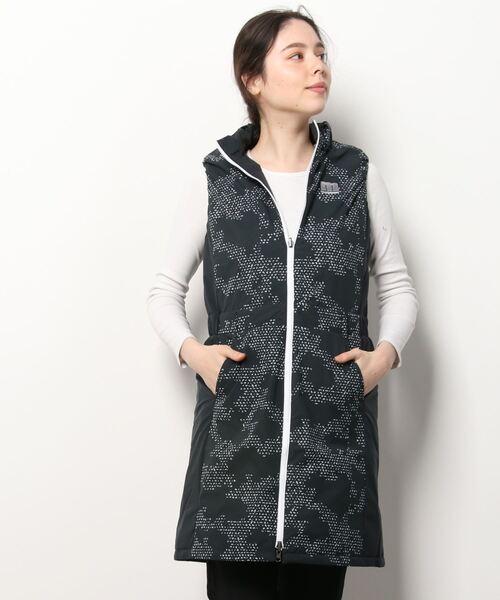セール マンシングウェア ゴルフウェア レディース ヒートナビ はっ水 カモフラプリントワンピース Envoy Munsingwear マンシングウェア のファッション カモフラプリントワンピース ヒートナビ はっ水 ベスト ゴルフウェア ストレッチ中わた