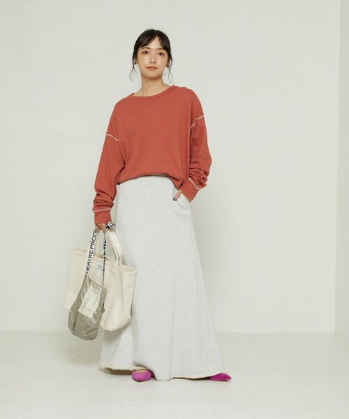 FREAK'S STORE（フリークスストア）の「裏毛マキシスカート（スカート・レディース・ピンク系その他/グレー/オフホワイト/ブラック・ﾌﾘ-）」の16枚目の写真