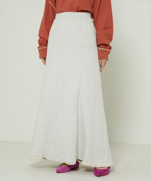 FREAK'S STORE（フリークスストア）の「裏毛マキシスカート（スカート・レディース・ピンク系その他/グレー/オフホワイト/ブラック・ﾌﾘ-）」の12枚目の写真