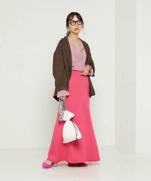 FREAK'S STORE（フリークスストア）の「裏毛マキシスカート（スカート・レディース・ピンク系その他/グレー/オフホワイト/ブラック・ﾌﾘ-）」の20枚目の写真