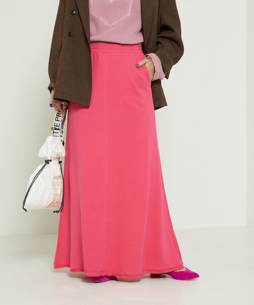 FREAK'S STORE（フリークスストア）の「裏毛マキシスカート（スカート・レディース・ピンク系その他/グレー/オフホワイト/ブラック・ﾌﾘ-）」の14枚目の写真