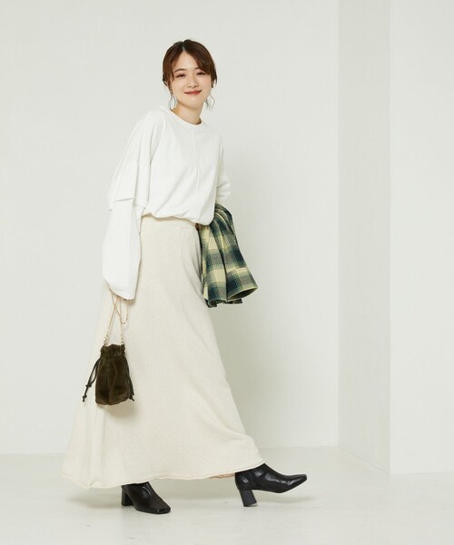 FREAK'S STORE（フリークスストア）の「裏毛マキシスカート（スカート・レディース・ピンク系その他/グレー/オフホワイト/ブラック・ﾌﾘ-）」の21枚目の写真