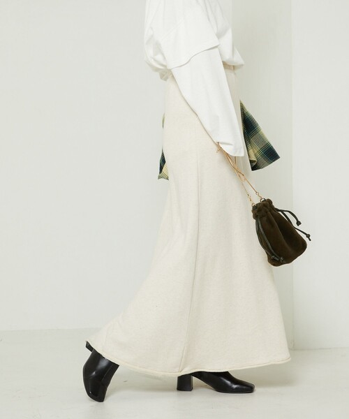 FREAK'S STORE（フリークスストア）の「裏毛マキシスカート（スカート・レディース・ピンク系その他/グレー/オフホワイト/ブラック・ﾌﾘ-）」の18枚目の写真