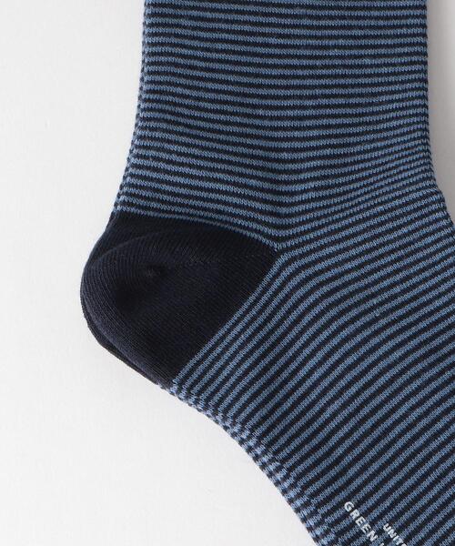 green label relaxing（グリーンレーベルリラクシング）の「OLT ＜green label relaxing＞ARM ミドルゲージ ミジンボーダー ソックス（ソックス/靴下・メンズ・ブラック/ブラウン/ネイビー・FREE）」の6枚目の写真