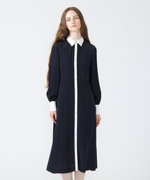 LOVELESS | ネイビークレリック シャツカラードレス(ワンピース)