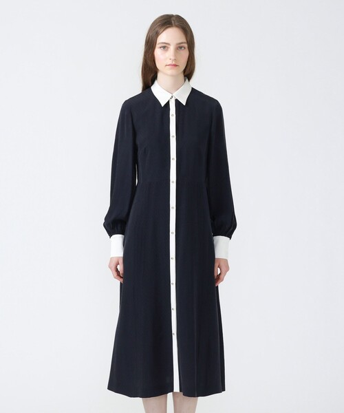 LOVELESS（ラブレス）の「ネイビークレリック シャツカラードレス（ワンピース・レディース・ネイビー・36/34）」の9枚目の写真