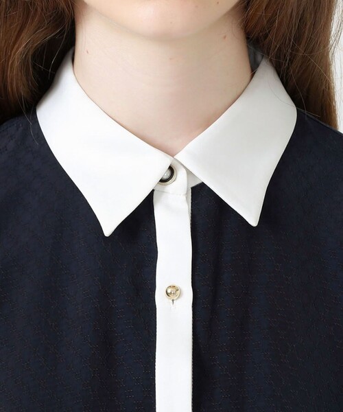 LOVELESS（ラブレス）の「ネイビークレリック シャツカラードレス（ワンピース・レディース・ネイビー・36/34）」の8枚目の写真