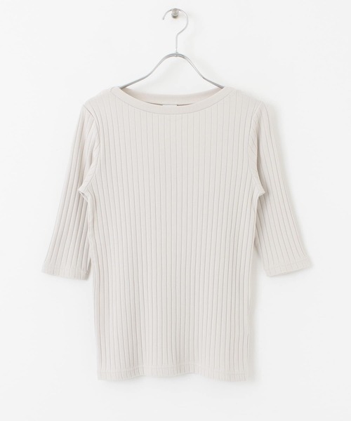 URBAN RESEARCH DOORS（アーバンリサーチドアーズ）の「針抜き6分袖カットソー（Tシャツ/カットソー・レディース・アイボリー/チャコールグレー/ブラウン・ONE）」の21枚目の写真