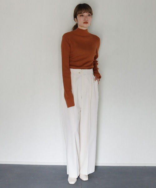 CLEIO（クレイオ）の「【CLEIO】ツイルストレートタックパンツ（その他パンツ・レディース・ベージュ/アイボリー・S/M）」の12枚目の写真