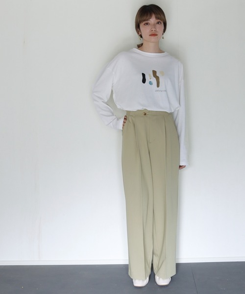 CLEIO（クレイオ）の「【CLEIO】ツイルストレートタックパンツ（その他パンツ・レディース・ベージュ/アイボリー・S/M）」の21枚目の写真