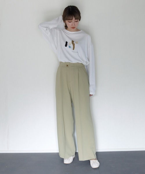 CLEIO（クレイオ）の「【CLEIO】ツイルストレートタックパンツ（その他パンツ・レディース・ベージュ/アイボリー・S/M）」の22枚目の写真