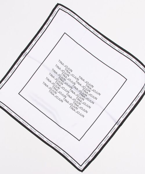TINA：JOJUN（ティーナジョジュン）の「オリジナル柄 スカーフ TINA：JOJUN（バンダナ/スカーフ・レディース・ホワイト/ブラック/ベージュ/グリーン/ブラウン・F）」の8枚目の写真