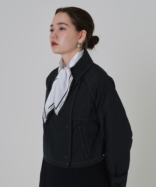 TINA：JOJUN（ティーナジョジュン）の「オリジナル柄 スカーフ TINA：JOJUN（バンダナ/スカーフ・レディース・ホワイト/ブラック/ベージュ/グリーン/ブラウン・F）」の9枚目の写真