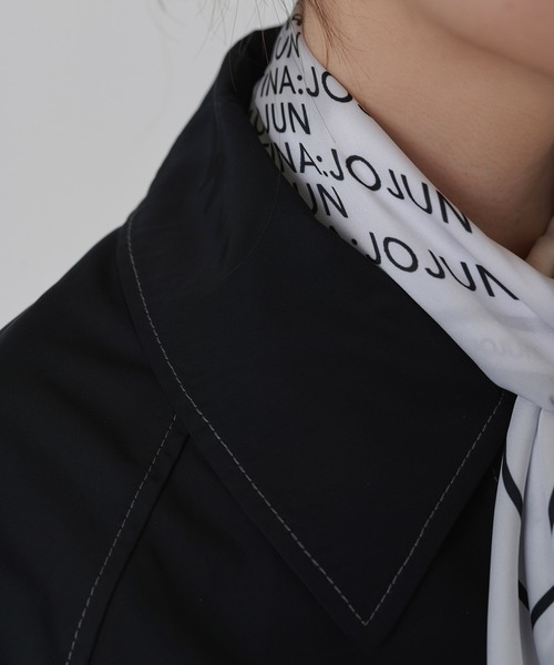 TINA：JOJUN（ティーナジョジュン）の「オリジナル柄 スカーフ TINA：JOJUN（バンダナ/スカーフ・レディース・ホワイト/ブラック/ベージュ/グリーン/ブラウン・F）」の6枚目の写真