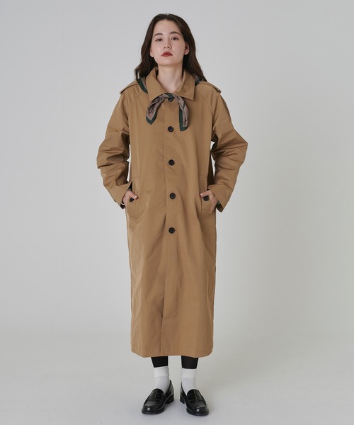 TINA：JOJUN（ティーナジョジュン）の「オリジナル柄 スカーフ TINA：JOJUN（バンダナ/スカーフ・レディース・ホワイト/ブラック/ベージュ/グリーン/ブラウン・F）」の12枚目の写真