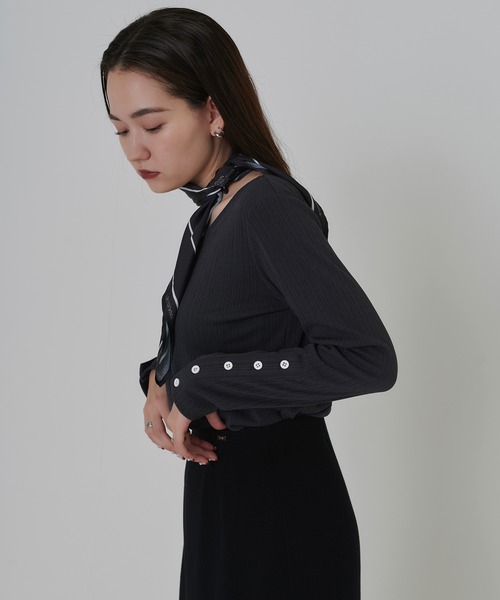 TINA：JOJUN（ティーナジョジュン）の「オリジナル柄 スカーフ TINA：JOJUN（バンダナ/スカーフ・レディース・ホワイト/ブラック/ベージュ/グリーン/ブラウン・F）」の18枚目の写真