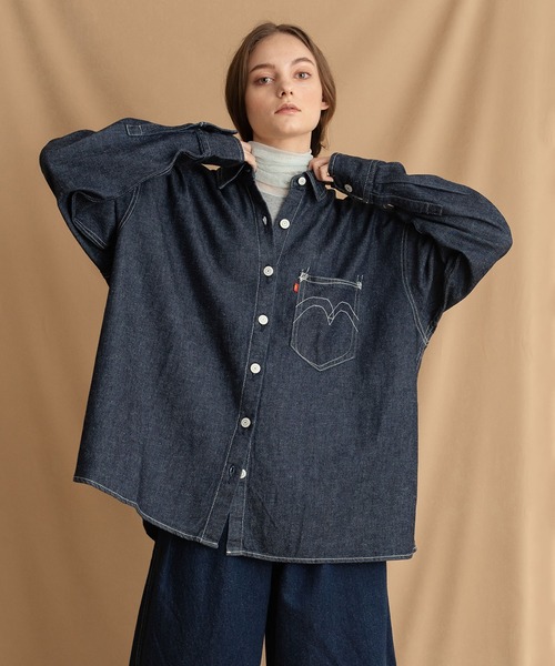 Levi's（リーバイス）の「Levi's(R) RED デニムシャツ MIDNIGHT HOURS（シャツ/ブラウス・レディース・ダークインディゴブルー・XS/S/M）」の16枚目の写真