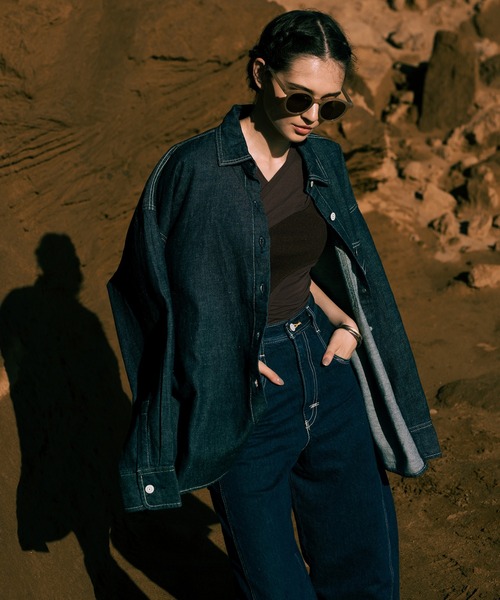 Levi's（リーバイス）の「Levi's(R) RED デニムシャツ MIDNIGHT HOURS（シャツ/ブラウス・レディース・ダークインディゴブルー・XS/S/M）」の12枚目の写真