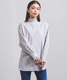 UNITED ARROWS | ＜UNITED ARROWS＞C スタンドカラー フリル ブラウス W†(シャツ/ブラウス)