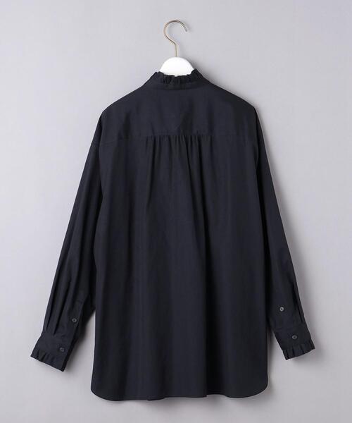 UNITED ARROWS（ユナイテッドアローズ）の「＜UNITED ARROWS＞C スタンドカラー フリル ブラウス W†（シャツ/ブラウス・レディース・その他2/ホワイト/ネイビー/その他1・38/36）」の6枚目の写真