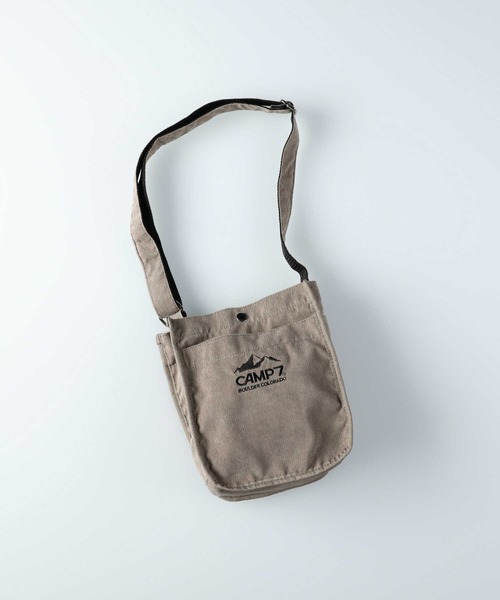 CAMP7（キャンプセブン）の「【CAMP7】コーデュロイロゴショルダーバッグ（ショルダーバッグ・レディース・ベージュ/カーキブラウン・ONE SIZE）」の2枚目の写真