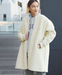 Champion × BEAMS BOY / 別注 ボア スタジアム ジャケット