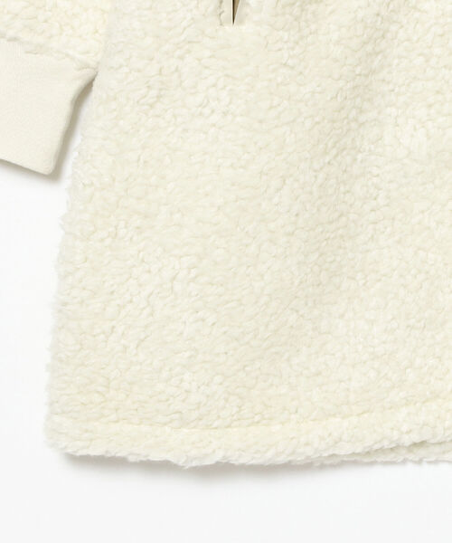 BEAMS BOY（ビームスボーイ）の「Champion × BEAMS BOY / 別注 ボア スタジアム ジャケット（ノーカラーコート・レディース・ブラック/ナチュラル・SMALL）」の21枚目の写真