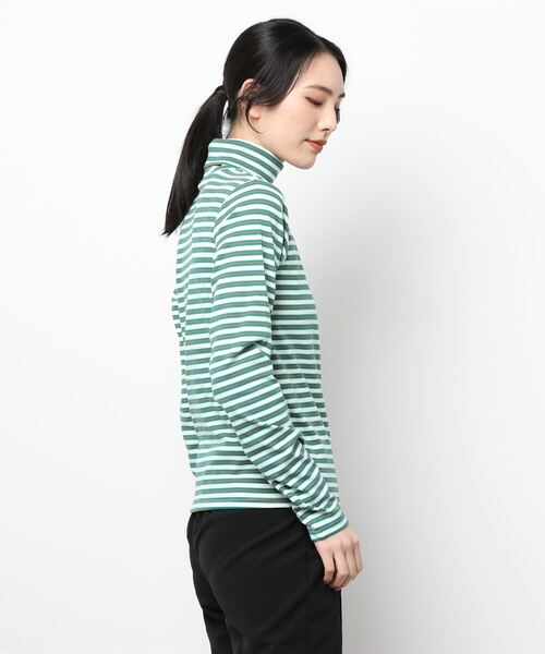 Birthday room（バースデイルーム）の「マルチボーダータートルネックプルオーバー（Tシャツ/カットソー・レディース・アイボリー/ミント・FREE）」の3枚目の写真