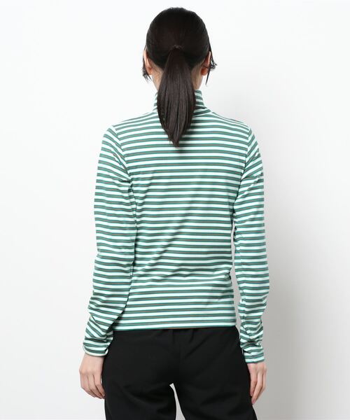 Birthday room（バースデイルーム）の「マルチボーダータートルネックプルオーバー（Tシャツ/カットソー・レディース・アイボリー/ミント・FREE）」の4枚目の写真